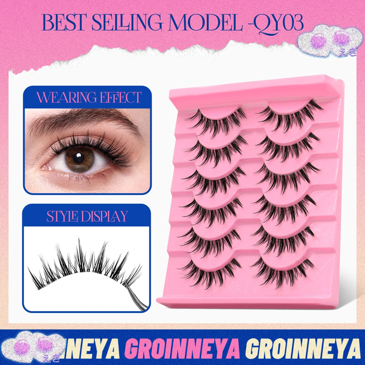Invisible-Band 6D Cat Eye Lashes